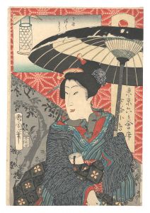 Thirty-six Restaurants of Tokyo / The Bakuto Restaurant in Shitaya, with the Geisha Kotori / Kunichika