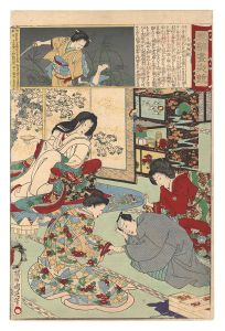 Chikanobu/Eastern Brocade: Comparison of Day and Night / Yoshida goten[東錦昼夜競　吉田御殿]