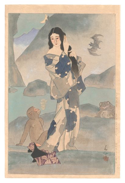 名取春仙「自筆画　中村扇雀 高野聖のゆきぢ」