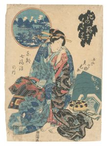 Visiting the Shrines of the Seven Gods of Good Fortune in the Eastern Capital / Benzaiten, Ikenohata / Sadatora