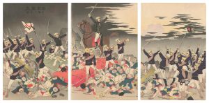 日本万歳 平壌之凱歌　／　清親