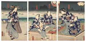 Matches for the Sumida River: Enjoying the Evening Cool / Toyokuni III