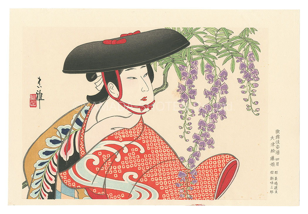 Torii Tadamasa “A Calendar of Kabuki Actors / April”／