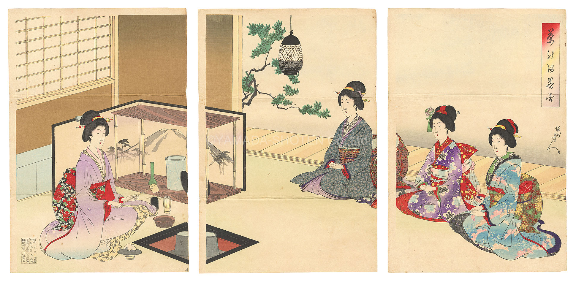 Chikanobu “A Rough Sketch of Tea Ceremony”／