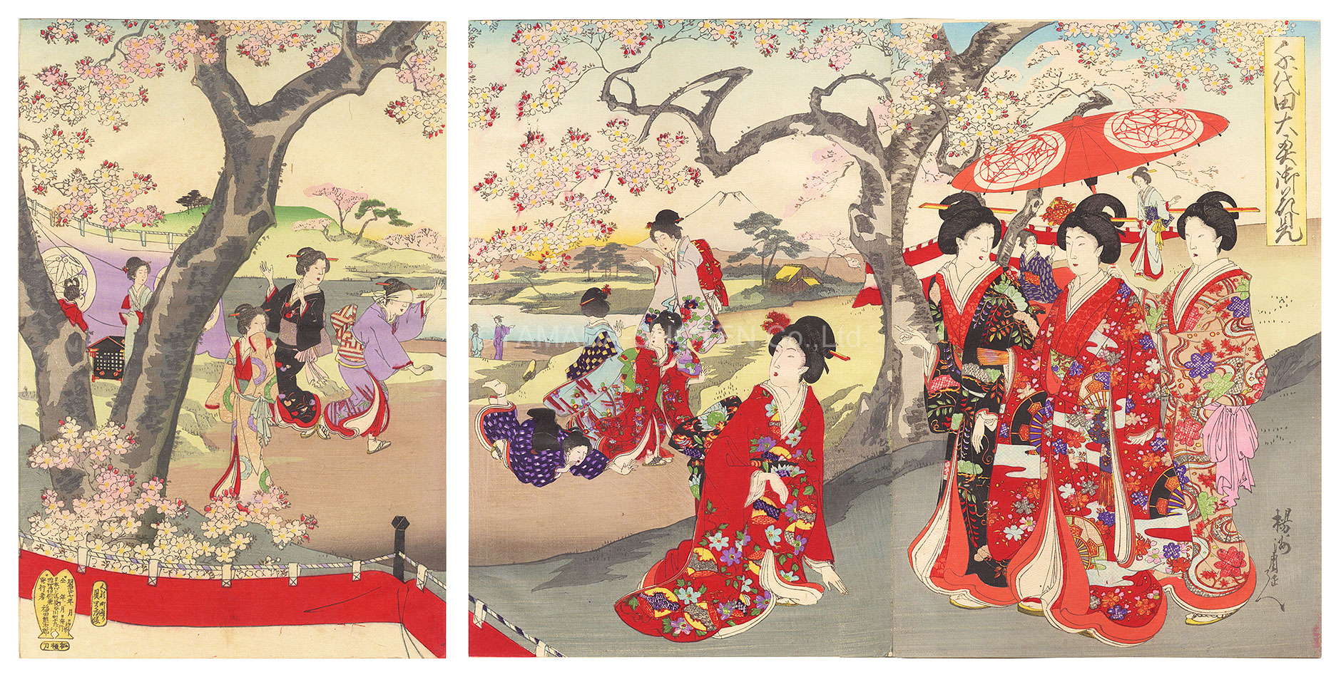 周延｢千代田大奥　御花見｣／