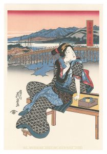 Eisen/Tokaido Beauties / Yoshida【Reproduction】[美人東海道　吉田駅【復刻版】]