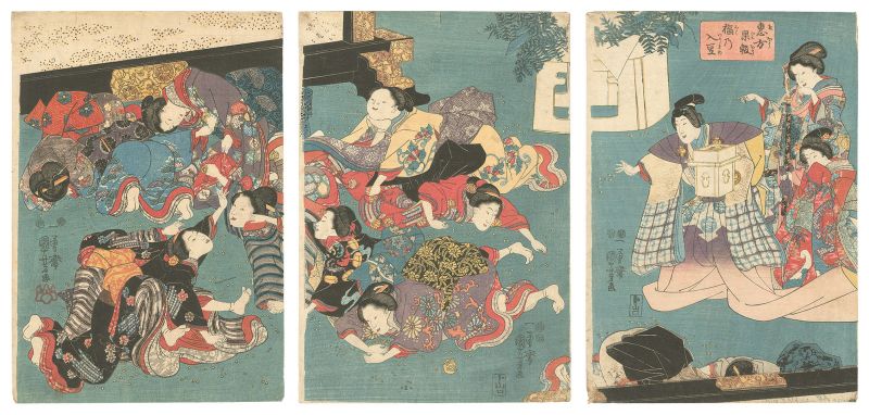 Kuniyoshi “Throwing Beans to Bring Good Luck from the Lucky Direction”／