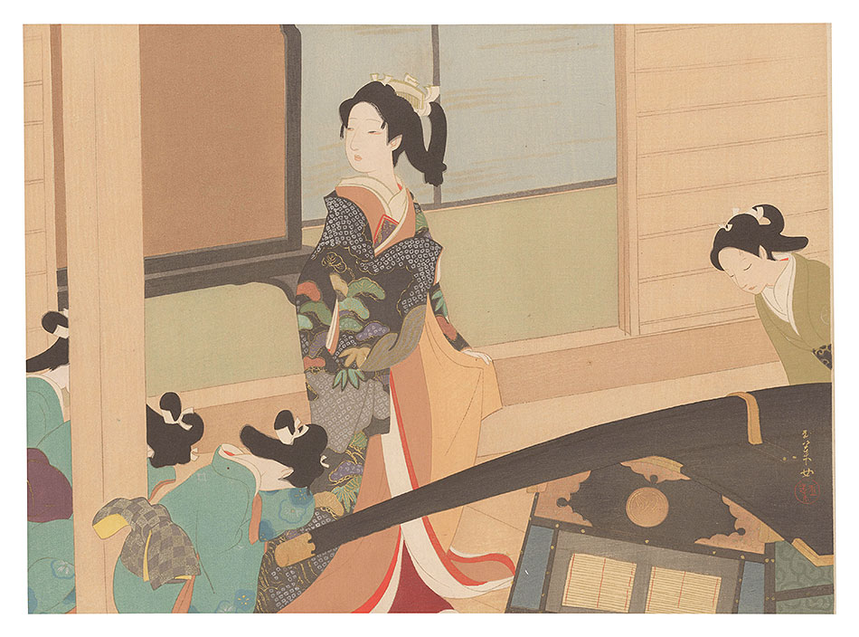 Kurihara Gyokuyou “THE LOYAL RONINS /The Removal of Yosenin, Naganori's Window,from the Mansion of Tepposu.”／