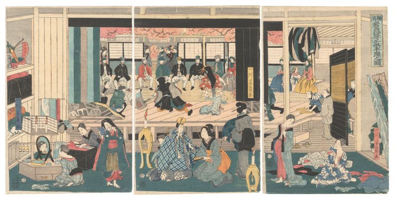 芳員「横浜岩亀楼子供手踊之図」