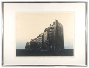 From my collection. Row of houses, P / Yoshida Hodaka