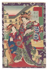 芳虎｢彦太楼内　花紫 唐琴｣