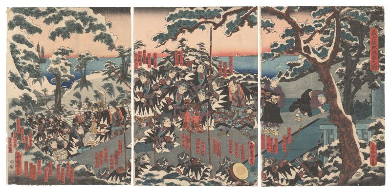 Kunimasa II “The Loyal Retainers Offering Incense”／