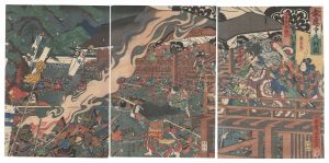 Yoshitomi/Night Attack at Bonno-ji Temple[盆応寺夜討図]