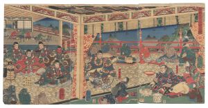 Yoshikazu / Minamoto Yorimitsu (Raiko) on Mount Oe [源頼光大江山入之図]