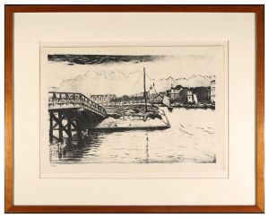 Sight in Osaka / Distant View of the Tenjin Bridge / Oda Kazuma