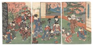 Fashionable Twelve Months of Old and New Customs / The Third Month / Kunisada I