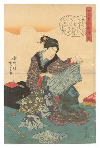 国貞初代｢女子教訓狂歌合｣