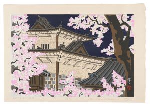Ten Views of Kanazawa / Cherry blossoms at Night at Ishikawa Gate / Ido Masao