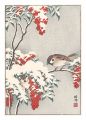 <strong>Ohara Koson(Shoson)</strong><br>Nanten Bush and Sparrows in Sn......