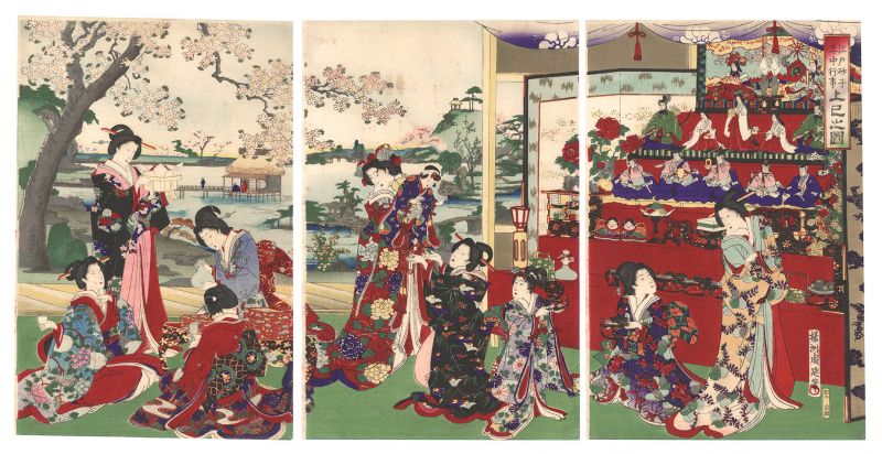 Chikanobu “Sands of Edo: Annual Events / The Festival of the Third Month”／