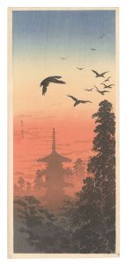 高橋松亭（弘明）「谷中天王寺」