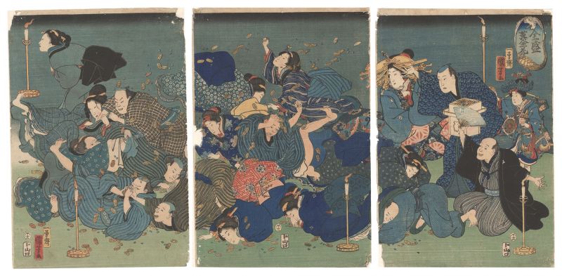 国芳「全盛黄金花」