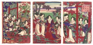 国周｢浜御殿四季之遊覧｣