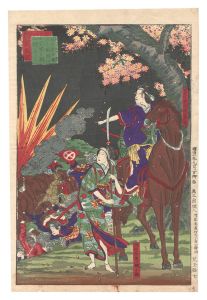 児玉弥七｢鹿児島戦記　両女勇を振ふて花岡山に官軍と戦血氊をしく｣