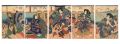 <strong>Kunisada II</strong><br>Five Selected Boatmen Entering......