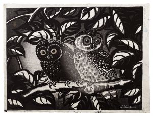 <strong>Tokuriki Tomikichiro</strong><br>Two Owls