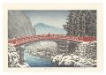 Snow at Shinkyo Bridge, Nikko