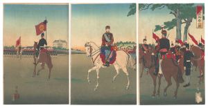 観兵式御幸之図　／　清親