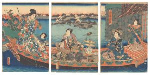 Spring Boating Party on a Chinese-style Barge / Toyokuni III