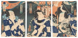 <strong>Kunichika</strong><br>Actors Visiting the Temple Ear......