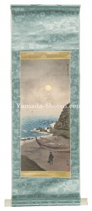 Narazaki Eisho / Moon at the Kamakura Beach
