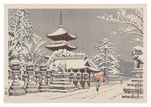Famous Places of Tokyo /  Snoｗ scene of Ueno-toshogu / Asano Takeji