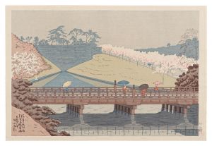 Famous Places of Tokyo / Benkei-bashi in the spring rain / Asano Takeji