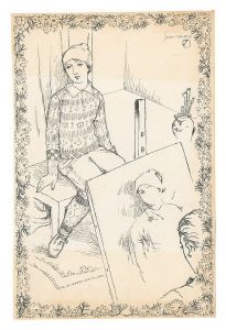 自筆画稿　／　岩田専太郎