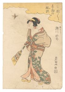 四季折々手向の風流　子もり　／　豊国初代