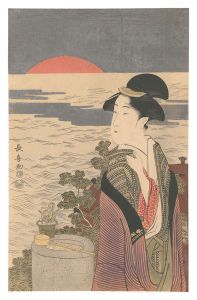 長喜｢四季の美人　初日の出【復刻版】｣