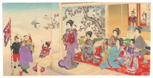 貴婦人祝勝之図　／　周延