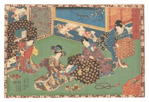 Magic Lantern Slides of That Romantic Purple Figure / No. 17 / Toyokuni III