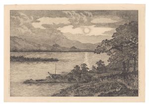 Summer Moon at the Abe River in Suruga Province / Narazaki Eisho