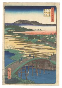 One Hundred Famous Views of Edo / Sugatami Bridge, Omokage Bridge, Jariba at Takada / Hiroshige I