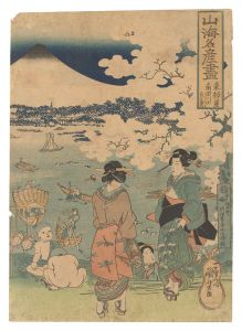 山海名産尽　東都第一 角田川の白魚　／　国芳