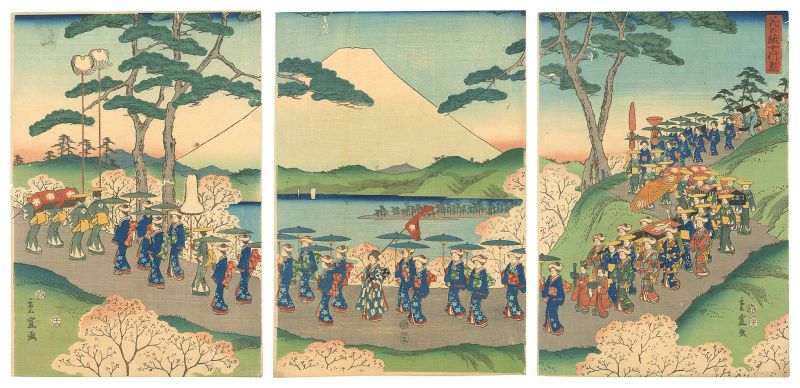 Shigenobu “A Procession of Women on a Journey of Flowers”