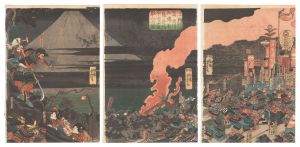 The Great Army of the Taira Clan Defeated by Lord Minamoto no Yoritomo at the Battle of the Fuji River / Yoshitora