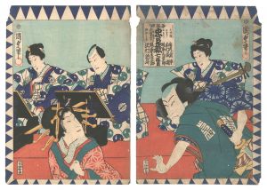 菖蒲太刀対侠客　／　国貞二代