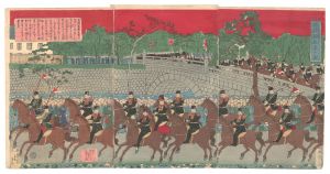 芳虎「明治九年六月二日　奥羽御巡幸の図」