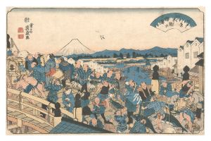 江戸八景 日本橋の晴嵐 / 英泉